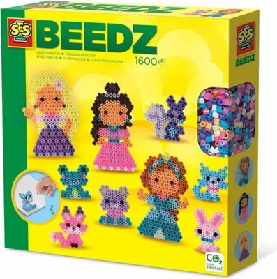 Obrázok produktu pre SES Creative Beedz 06205, 1600 kusov, 5 rok / roky, Dievča, Detské, Viacfarebný, Nevhodné pre deti do 36 mesiacov