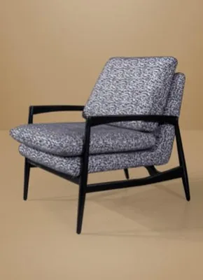 Produktbild von Grauer Textil Sessel Wohnzimmer Armlehnensessel Moderner Einsitzer