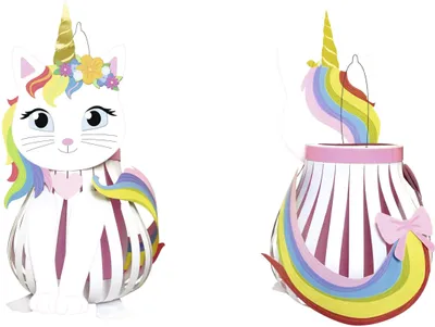 Produktbild von URSUS Kittycorn, Papierlaterne, Mehrfarbig, Weiß, Einfarbig