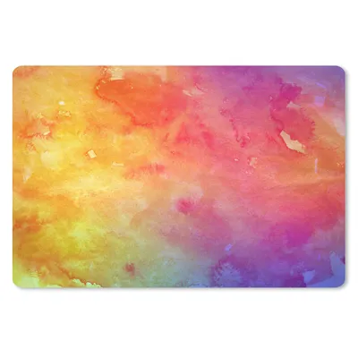 Produktbild von MuchoWow® Mauspad Mousepad Aquarell - Orange - Rosa 27x18 cm - Mousepads - Maus Mat - Pad - Mausunterlage - Büroartikel - Desk Matten