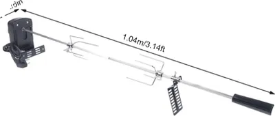 Zdjęcie produktu dla Rożen elektryczny do grilla, udźwig 10 kg, długość kabla 120 cm, srebrny