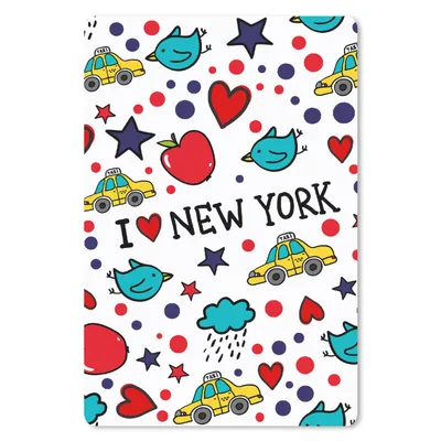 Produktbild von MuchoWow® Mauspad Mousepad New York - Vogel - Taxi 18x27 cm - Mousepads - Maus Mat - Pad - Mausunterlage