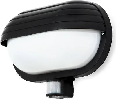 Produktbild von Wandlampe mit Bewegungsmelder 180° Außenwandleuchte IP44 E27 max 60 Watt Sensorleuchte Gartenlampe Schwarz ANATEP