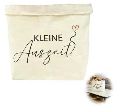 Stoff-Aufbewahrungsbox, Beige, 30x11,5x23,5 cm