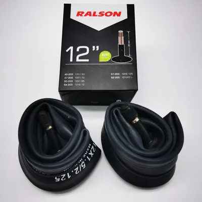 Produktbild von Ralson 2x Schlauch 12 Zoll | gerades AV Ventil | Kinderwagen Fahrrad Buggy Roller