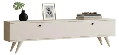 Produktbild von Atestino - TV-Schrank 160x25x40 cm Weiß, 2 Türen