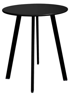 Image de Table d'appoint ronde, en acier, noire, pour l'extérieur