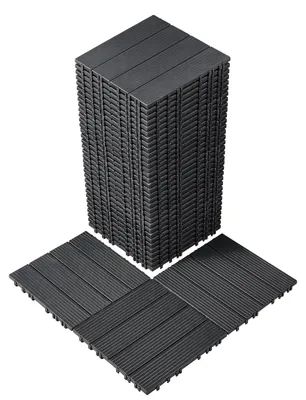 Obrázek produktu pro VEVOR terasová dlažba, sada 36 kusů, balkonová dlažba 30 x 30 cm, click dlažba, voděodolná plastová podlahová krytina pro venkovní použití, podlahová krytina na terasu