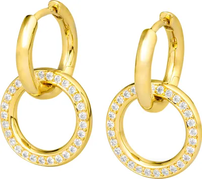 Produktbild von Creolen 585 Gold 58 Diamanten Brillanten Ohrringe Goldcreolen
