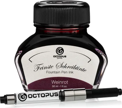 Produktbild von Schreibtinte Weinrot 30 ml mit Konverter