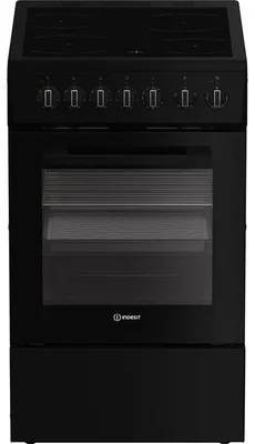 Image de Cuisinière Vitrocéramique INDESIT I5V3PCB, 4 Foyers, 7700 W, L50 cm, Noir