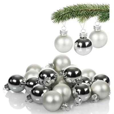 Produktbild von COM-FOUR® 20x Mini-Christbaumkugeln aus Glas - kleine Weihnachtskugeln für die Weihnachtsdekoration - Baumschmuck für den Weihnachtsbaum - Ø 3 cm