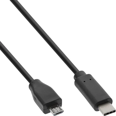 Immagine prodotto di InLine® 35741 Cavo USB 2.0, da spina di tipo C a spina micro-B, nero, 1 m