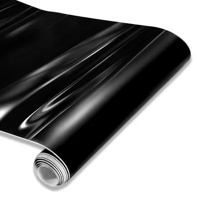 Produktbild von Vinylfolie Schwarz Hochglanz 30,5 x 152 cm Blasenfrei Klebefolie Autofolie DIY Schutzfolie