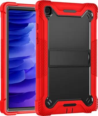 Produktbild von Schutzhülle für Samsung Galaxy Tab A7 10.4 2020, 3 Schichten mit Ständer Strapazierfähig Hülle für Galaxy Tab A7 10.4 Zoll Rot