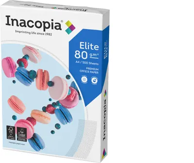 Produktbild von Scaldia Inacopia Elite, Laser-/Inkjet-Druck, A4 (210x297 mm), 500 Blätter, 80 g/m², Weiß, Forest Stewardship Council (FSC)
