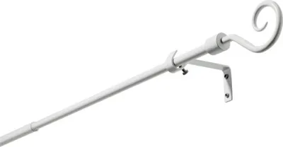 Produktbild von Gardinenstangen Set ausziehbar Schnecke weiß 200-300 cm Ø 13/16 mm