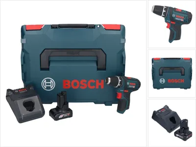Image de Bosch GSR 12V-15 Professional Perceuse-visseuse sans fil avec boîtier L-Boxx + 1x Batterie GBA 6,0 Ah + Chargeur GAL 1230