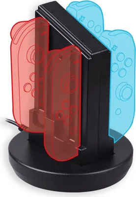 Immagine prodotto di Stazione di ricarica Qware compatibile con il controller di Nintendo Switch - Dock di ricarica 4-in-1 con porta USB-C