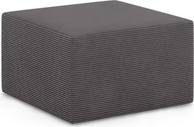 Produktbild von Sitzpouf 76x77cm Modulares Wohnzimmer Fußhocker Für Ecksofa NOVA Dunkelgrau