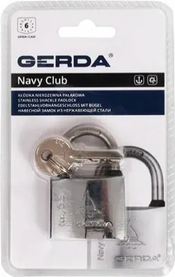 Zdjęcie produktu dla Kłódka nierdzewna chrom 40mm / navy club