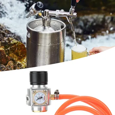 Zdjęcie produktu dla Tr21x4 Zestaw do ładowania CO2 z gwintem Regulator gazu z wężem Akcesoria do warzenia piwa sodowego Keg