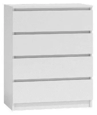 Zdjęcie produktu dla Topeshop M4 BIEL, Biały, 4 szuf., Płyta wiórowa, Monochromatyczny, Nowoczesny, Płyta wiórowa