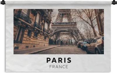 Produktbild von MuchoWow® Wandteppich Wandbehang Frankreich - Paris - Eiffelturm 60x40 cm Tapisserie Dekoration Wandtuch - Wanddekorationen