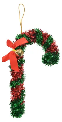 Productafbeelding van Clayre & Eef kerstornament, suikerstok, 16 cm, rood, kunststof