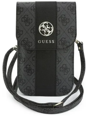 Zdjęcie produktu dla Torebka na telefon Guess 4G & ClassicLogos Stripe Strap czarny