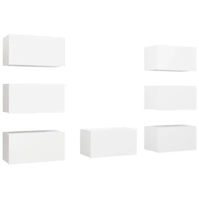 Produktbild von vidaXL TV-Schränke 7 Stk. Weiß 30,5x30x60 cm Holzwerkstoff