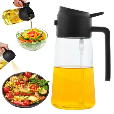 Ölsprüher 470 ml, 2-in-1, Glas, auslaufsicher, für Küche & Grill