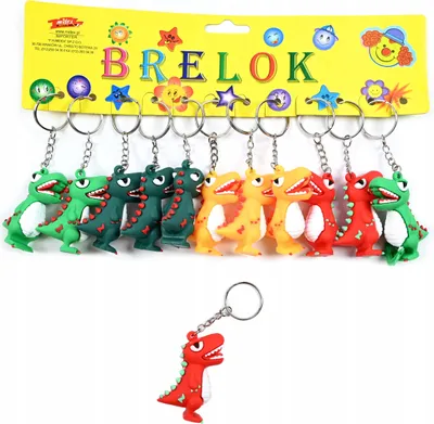 Produktbild von Dinosaurier Drachen Schlüsselanhänger Set 12 Stück Kinder Rucksack Anhänger Geschenk