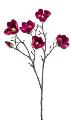 Produktbild von künstliche Magnolie Kirschblüte pink mit 5 Blüten H. 65cm Emerald Kunstblume WA