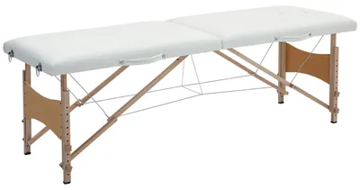 Productafbeelding van HOMCOM Mobiele massagebank, 2 zones, inklapbaar, in hoogte verstelbaar, massagetafel, 60 cm