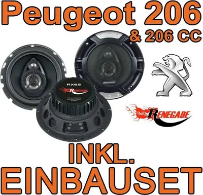 Produktbild von Renegade RX62 - 16,5cm Koax-System für Peugeot 206 - justSOUND