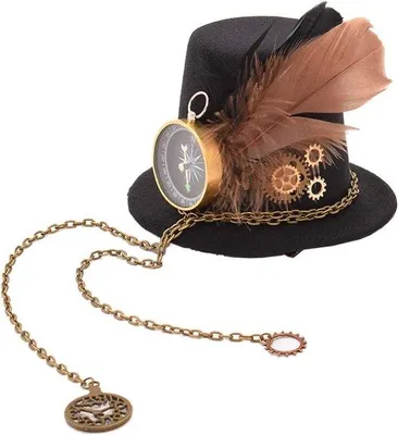 Productafbeelding van Steampunk Mini Hoed - Victoriaanse Hoofddeksel voor Halloween