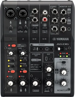 Image de YAMAHA AG06Mk2B Console de mixage USB