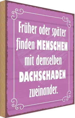 Produktbild von vianmo Holzschild 40x30 cm Menschen demselbe Dahschaden Dekoration