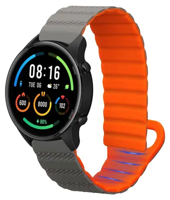 Produktbild von kwmobile Ersatzarmband kompatibel mit Xiaomi Mi Watch Color Sport / S1 Active Armband - Fitnesstracker Silikon Band mit Magnetverschluss