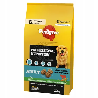 Zdjęcie produktu dla Pedigree Adult Sucha karma dla psa bogata w wołowine z warzywami 12 kg