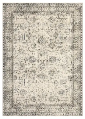 Produktbild von Geometrischer Teppich - Wohnzimmerteppich - 100 % Polyester - Maschinenwaschbar - Rutschfeste Gummirückseite - 200 × 290 cm - Beige