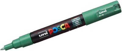 Produktbild von Fasermaler Uni Posca PC-1MC 0,7 dunkelgrün Packung mit 6 Stück