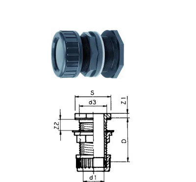 Produktbild von 20 mm Tankdurchführung PVC für Tanks und Aquarien Klemm x AG