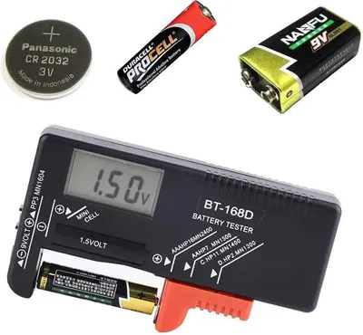 Imagen del producto de CHPN – Probador de baterías – Tester de baterías – Prueba de baterías – Estado de la batería – Modelo BT-168D con 1,4 – /Rojo – Probador de baterías