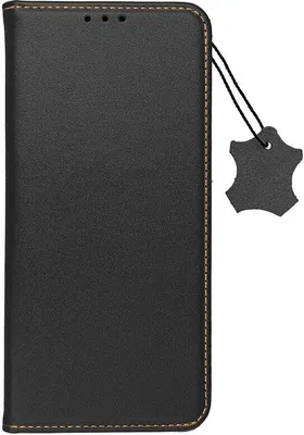 Produktbild von Smart Pro Echt Buchtasche Leder Handy-Hülle für Xiaomi Redmi Note 13 5G Schwarz