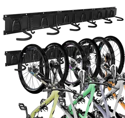 Zdjęcie produktu dla Solidchoice - Regulowany stojak rowerowy na 6 rowerów i 5 kasków