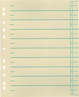 Immagine prodotto di 9531101100 Fogli divisori - A4 extra larghi, verdi, stampa organizzazione colorata, 100 pezzi