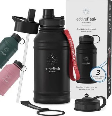 Zdjęcie produktu dla BeMaxx Trinkflasche Edelstahl ACTIVE FLASK +