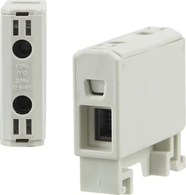 Produktbild von Universalklemme Hutschiene Leitungsklemme Anschlußklemme Klemmblöcke 16mm² Grau
